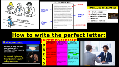 GCSE English Language: Writing a formal letter (INTERVIEW themed lesson)