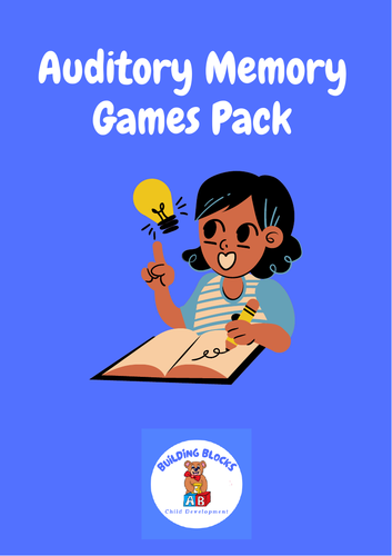 Auditory Memory Games Pack. Memory, auditory memory, directions.
