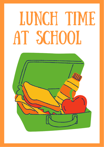 Lunch Time at School Social Story - autism, lunch, early intervention, SPED.