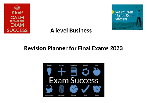 A level Business Edexcel Revision Planner 2023