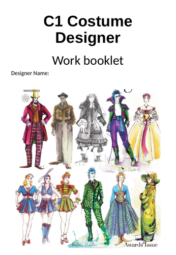 GCSE Drama Component 1 Costume Designer Workbook