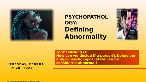 Psychopathology - Defining Abnormality - Deviation from Social Norms