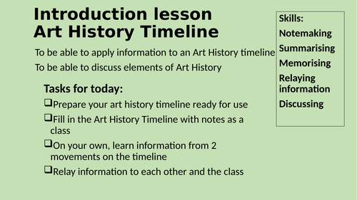 Art History Timeline Powerpoint