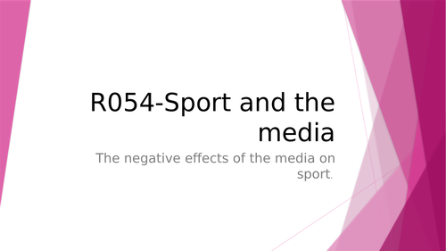 Sport and The Media pack