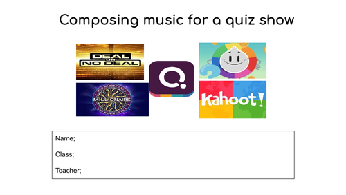 Composing music for a quiz show L1-L6