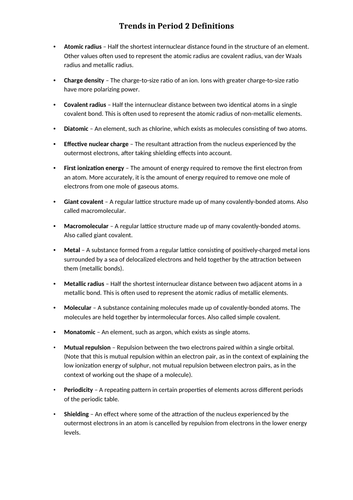 trends in period 2 definitions