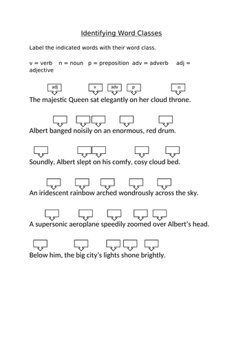 Identifying Word Classes