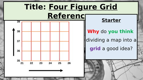 Map Skills: 4 Figure Grid References