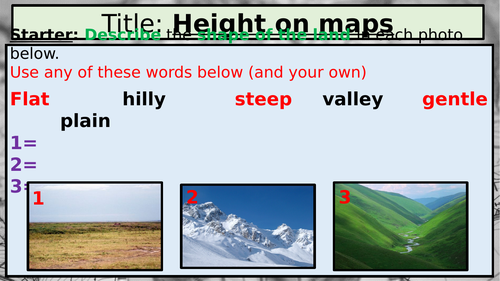 Map Skills: Height on a Map