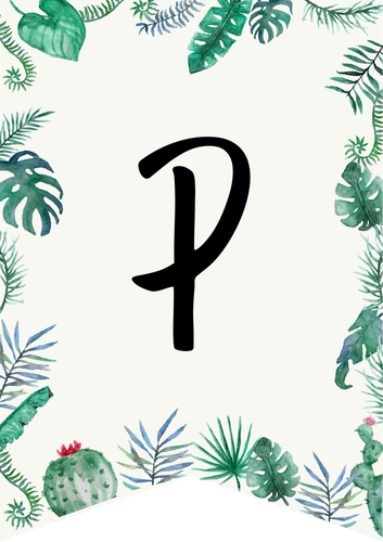 Phonics bunting botanical