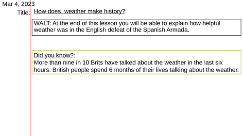 KS3 Weather: How does weather make history?