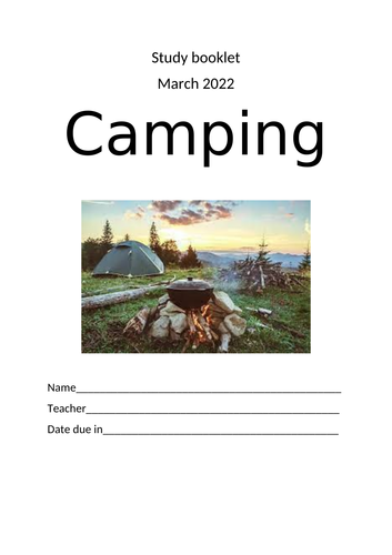 English Language paper 2 mock exam AQA style Camping