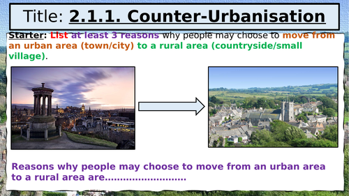 counter urbanisation case study gcse