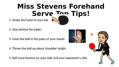 Table Tennis Forehand Serve Tips