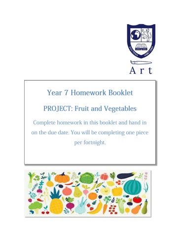 art homework booklet