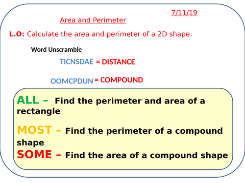 Area and Perimeter