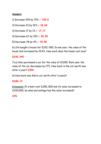 Percentage Multiplier