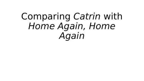 Catrin - Gillian Clarke: Lesson