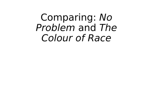 No Problem - Benjamin Zephaniah: Lesson