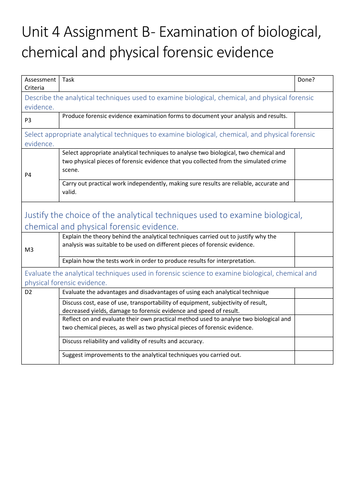 BTEC (L3) Assignment Help Sheets UNIT 4