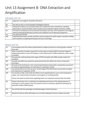 BTEC (L3) Assignment Help Sheets UNIT 13