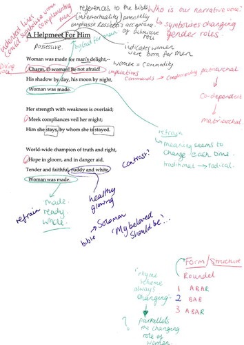 Rossetti Annotations: A Helpmeet For Him
