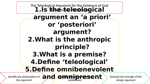 AQA Philosophy Design Argument