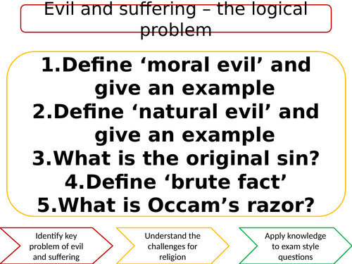 AQA Philosophy Evil and Suffering
