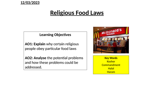 Religious Food Laws (Kosher and Halal)