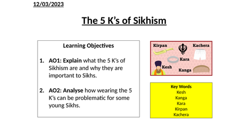 The 5 K's of Sikhism | Teaching Resources