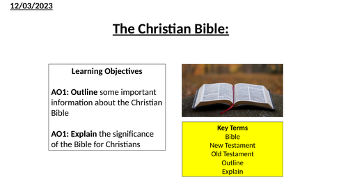 The Christian Bible Teaching Resources