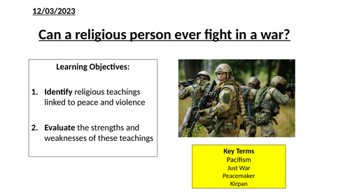 Religious attitudes towards war