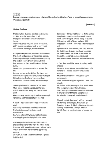 Power and conflict poetry revision - structuring an academic essay