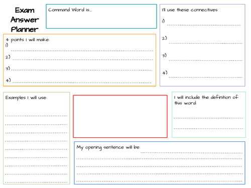 Exam Answer Planner