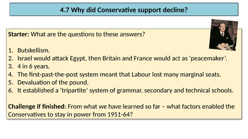 OCR A-Level History Y113: 4.7 Why did Conservative support decline?