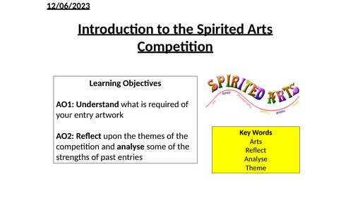 Intro to Spirited Arts Competition 2023