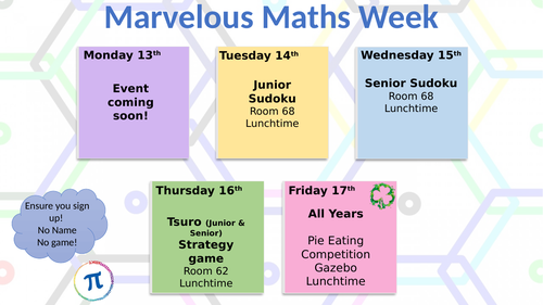 Maths Week Form Activities