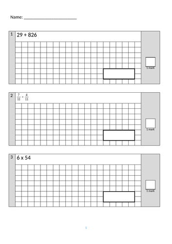 Year 6 Arithmetic Practice Papers based on 2018