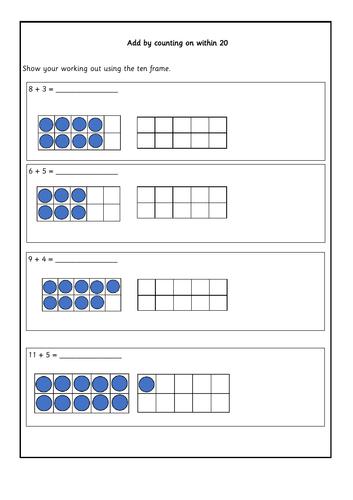 Counting on within 20 | Teaching Resources