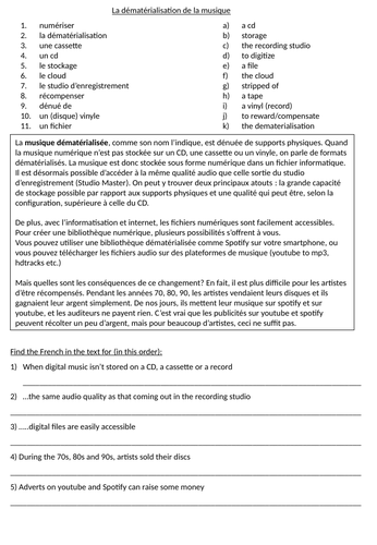 A level French: La musique- Comment récompenser les artistes?