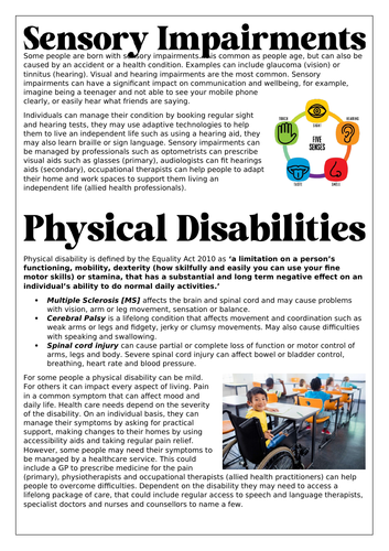 Component 2: L9: Health Conditions Additional Needs