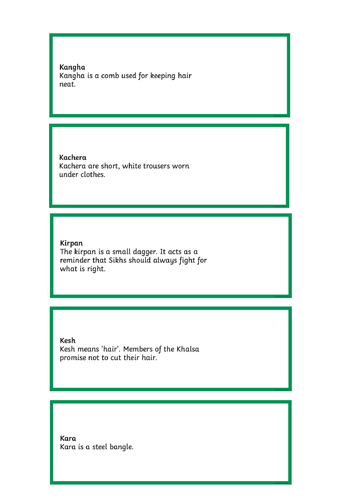 The 5k's Sikhism KS2 RE Complete lesson