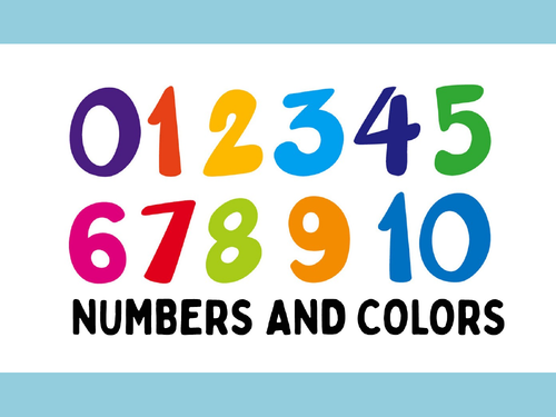 Numbers and colors. (Distance Learning) PowerPoint Presentation.