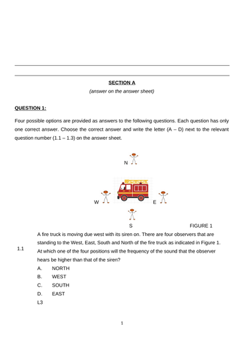 DOPPLER EFFECT AND ELECTROCHEMISTRY TEST