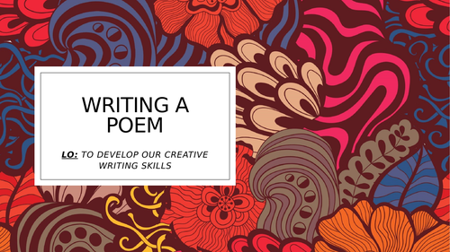 Writing your own poem - National Poetry Day