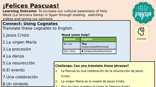 Spanish Easter Lesson