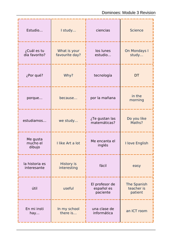 Viva 1 Module 3 Revision Dominoes