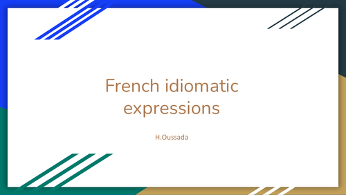 French idiomatic expressions