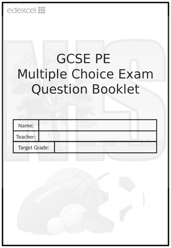 Edexcel GCSE PE Multiple Choice Booklet | Teaching Resources