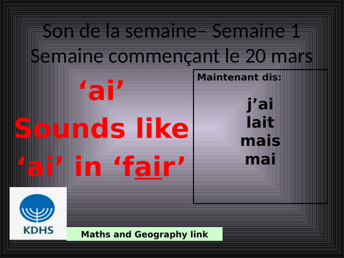 french sound of the week ks3